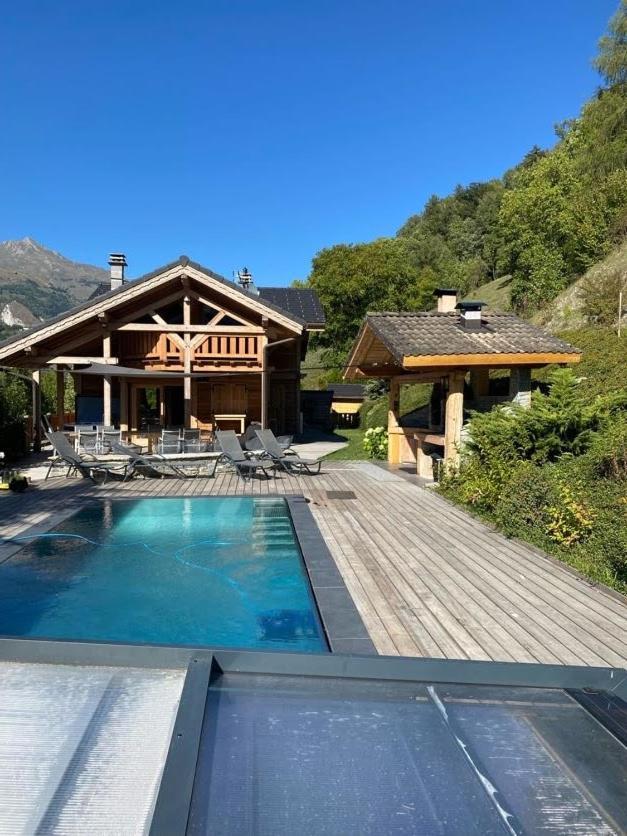 Chalet Savoyard D'Exception Avec Piscine Chauffee Villa Bourg-Saint-Maurice Exterior photo